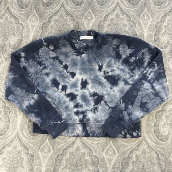 Womens Jonathan Simkhai Standard Cropped Tie-Dye Sweatshirt - Picture 2 of 5